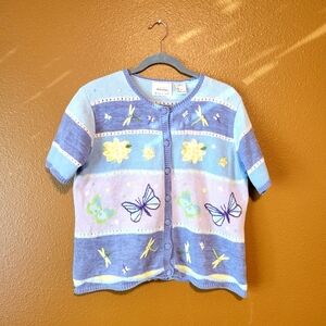 Vintage Knit Colorblock Blouse